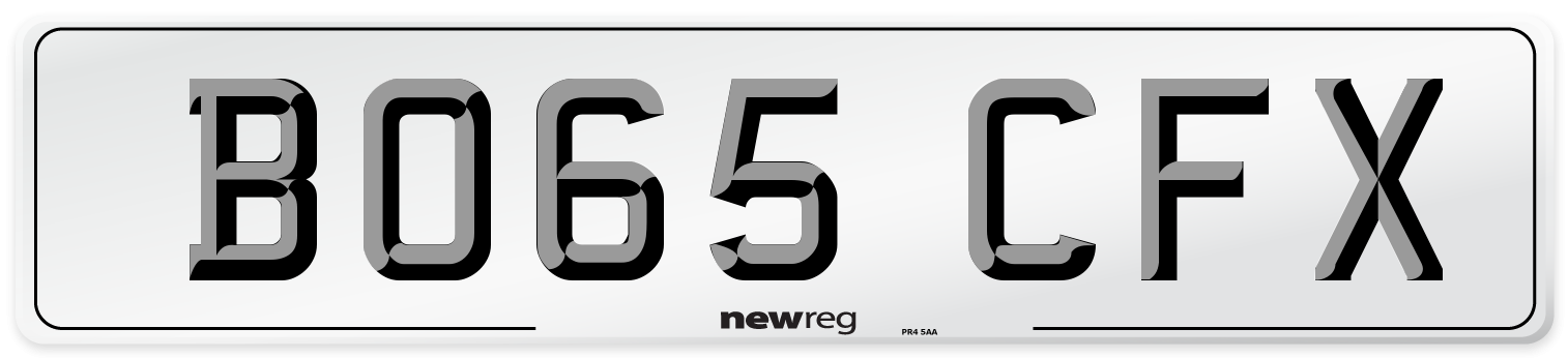 BO65 CFX Number Plate from New Reg